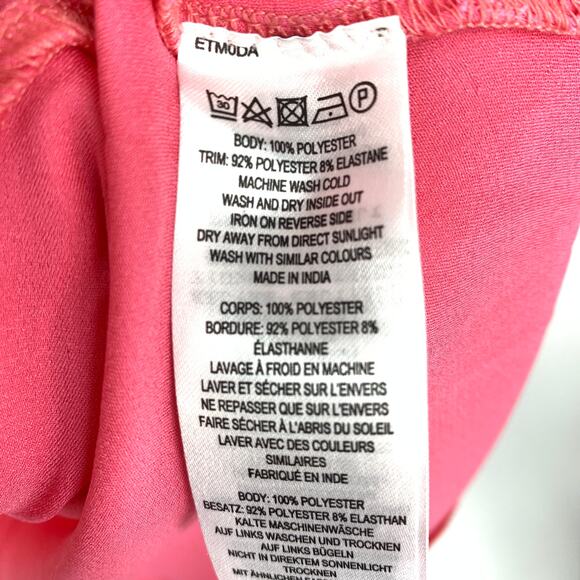 French Connection Slip Dress Women's Size 8 Satin Strappy Camelia Rose Pink NEW - Picture 7 of 7